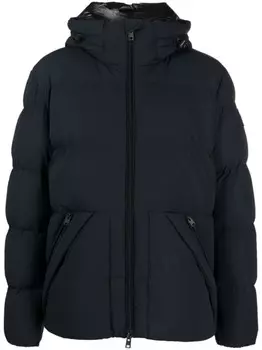 Woolrich пуховик с капюшоном, синий