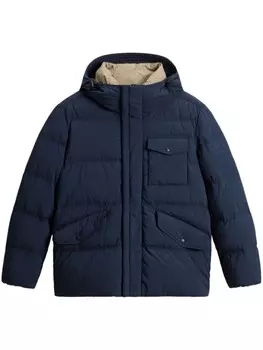 Woolrich пуховик с капюшоном, синий