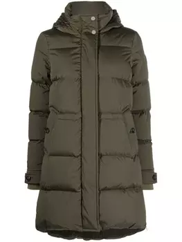 Woolrich пуховик с капюшоном, зеленый