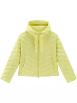 Woolrich пуховик с капюшоном, желтый