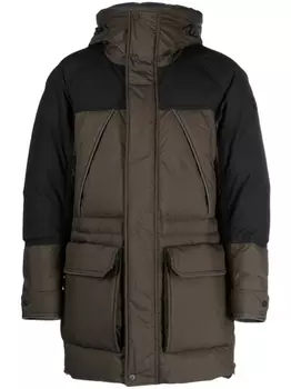 Woolrich пуховик с нашивкой-логотипом, зеленый