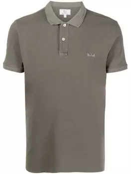Woolrich рубашка поло с нашивкой-логотипом, зеленый
