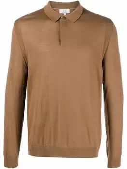 Woolrich рубашка поло тонкой вязки, коричневый