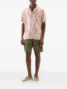 Woolrich рубашка с принтом, розовый