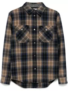 Woolrich рубашка в клетку, синий