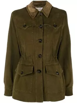 Woolrich саржевая рубашка, зеленый