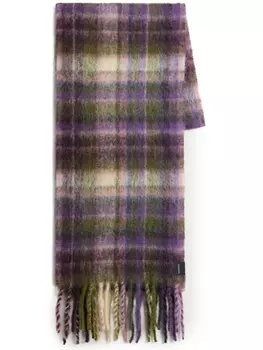 Woolrich шарф в клетку, фиолетовый