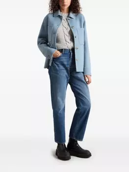 Woolrich шерстяная рубашка с пуговицами, синий