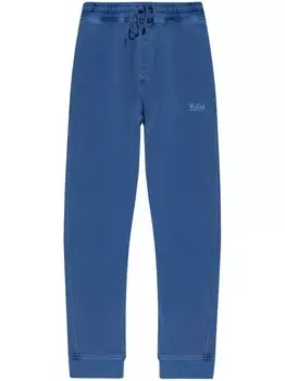 Woolrich спортивные брюки с вышитым логотипом, синий