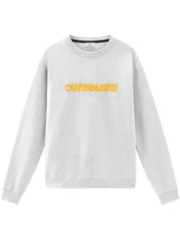 Woolrich толстовка с вышитым логотипом, серый