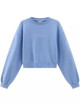 Woolrich толстовка с вышитым логотипом, синий