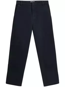 Woolrich твиловые брюки прямого кроя, синий