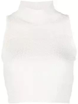 Woolrich укороченный топ с высоким воротником из коллаборации с Danille Cathari, белый