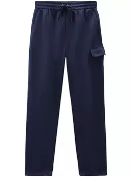 Woolrich зауженные брюки с эластичным поясом, синий