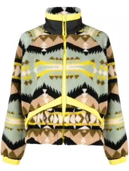 Woolrich жаккардовая куртка из шерпы, зеленый