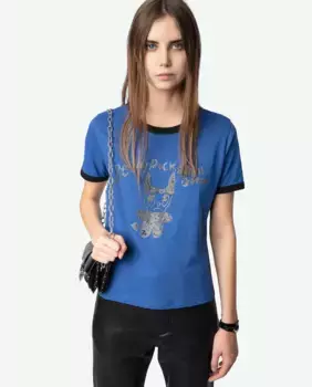 Woos Женская футболка с коротким рукавом Zadig & Voltaire, синий