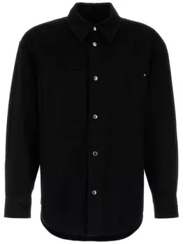 Wooyoungmi джинсовая рубашка с логотипом, черный