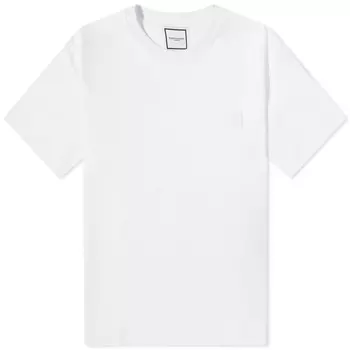 Wooyoungmi футболка с логотипом на спине и бисером, белый