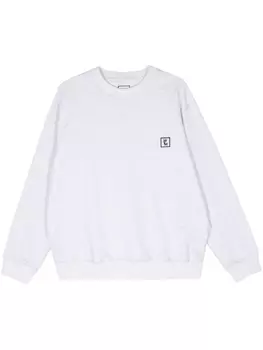 Wooyoungmi толстовка с вышитым логотипом, серый