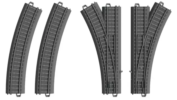 World комплект пластиковых стрелочных переводов Mrklin