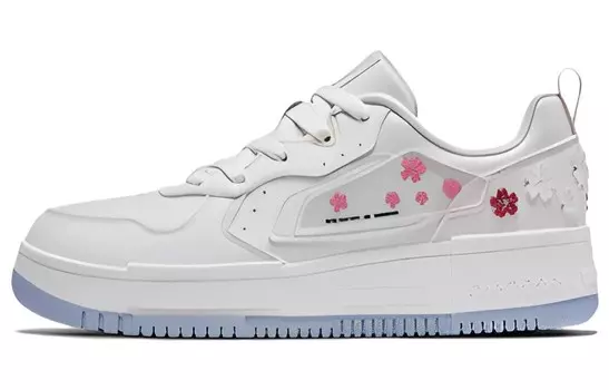 World Of Flowers And Flowers Скейтбординговые туфли женские низкие белые/синие/розовые Qiaodan