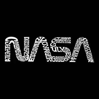 Worm Nasa — мужская футболка премиум-класса Word Art LA Pop Art