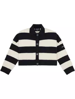 WRSTBHVR полосатый кардиган, черный