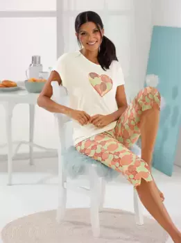 Wschepur Пижама Capri, цвет Ecru-Papaya-Bedruckt