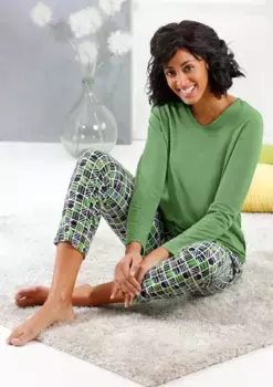 Wschepur Пижама, цвет Apfel-Schwarz-Kariert