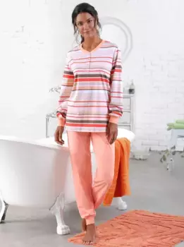 Wschepur Пижама, цвет Apricot-Geringelt - Single-Jersey