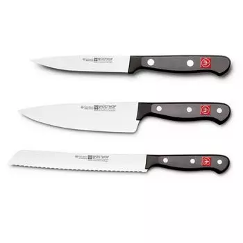 Wsthof - Набор ножей для гурманов, 3 предмета, черный