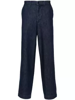 WTAPS прямые джинсы 2002 с завышенной талией, синий