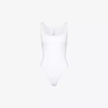 Wundermost nulu боди из эластичной ткани с квадратным вырезом Lululemon, белый