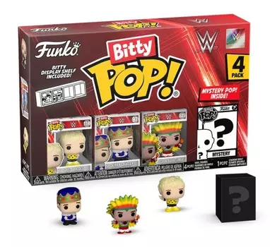 WWE, маленькие фигурки, фанк-поп! 4 упаковки, 2,5 см, пыльный родос, Джерри Лоулер, Рикки «Дракон», пароход Funko POP!