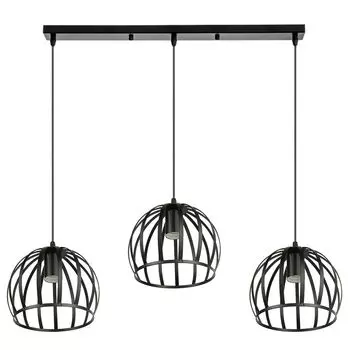 WYCTIN Набор из 3 подвесных светильников в стиле ретро, винтажный подвесной светильник в стиле ретро, потолочный светильник E27, диаметр 19,5 см, макс. 100 см OHMG