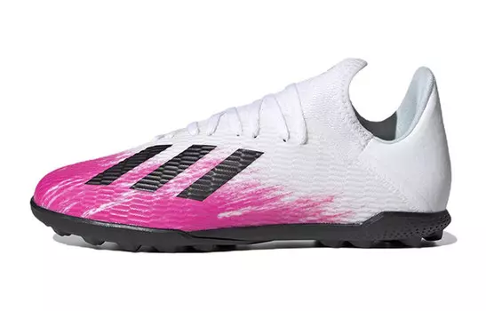 X 19.3 Детские футбольные бутсы детские низкие белые/розовые/черные Adidas