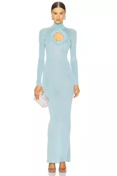 X christopher kane вязаное макси-платье с вырезами Self-Portrait, blue
