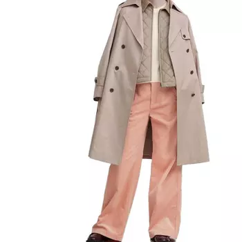 X Clare Waight Keller Co-branded Collection Повседневные брюки женские розовые Uniqlo