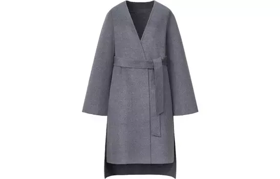 X Clare Waight Keller Cobranded Collection Пальто женское Небесно-серое Uniqlo