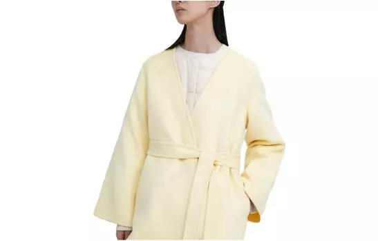 X Clare Waight Keller Cobranded Collection Пальто женское светло-желтое Uniqlo