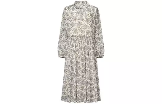 X Clare Waight Keller Cobranded Collection Платье с длинными рукавами для женщин, молочно-белое Uniqlo