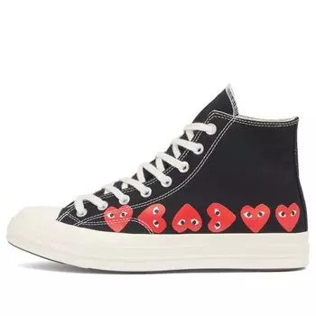 X converse высокие кеды multi heart Comme Des Garons Play, черный