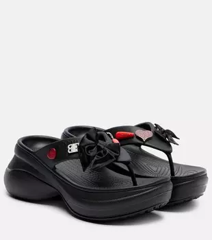 x Crocs Jibbitz сандалии-платформы Balenciaga, Black/Silver
