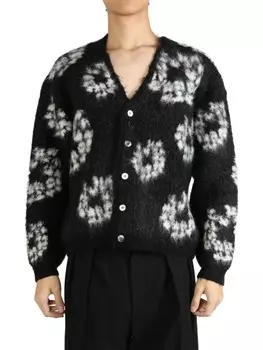 X Denim Tears цветочный кардиган SAINT MXXXXXX, черный