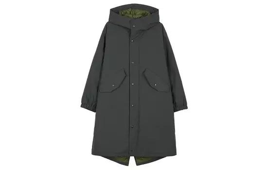 X EG Co-branded Coat Unisex Dark Green Uniqlo, темно-зеленый