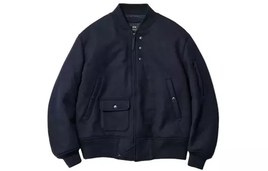 Куртка-бомбер Uniqlo Unisex (HEATTECH, свободного кроя), 69 темно-синий