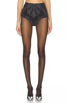 X etro металлические жаккардовые шорты Wolford, black & silver