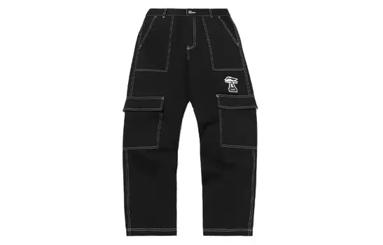 X-girl X Повседневные брюки женские Новые стандартные черные Lining