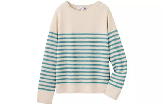 X Ines De La Fressange Трикотаж женский светло-бежевый Uniqlo