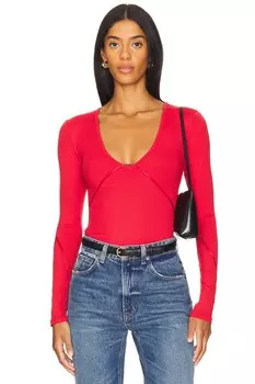 X intimally fp victoria глубокий боди гранатово-розовый Free People, розовый